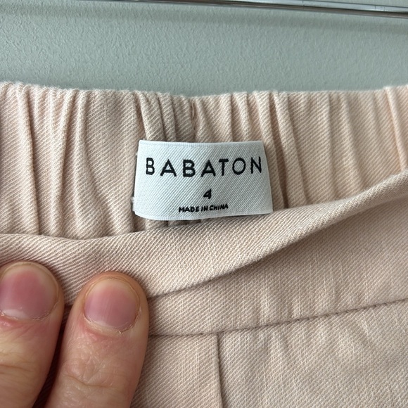Babaton Soft Pink Linen Pants - Picture 3 of 6